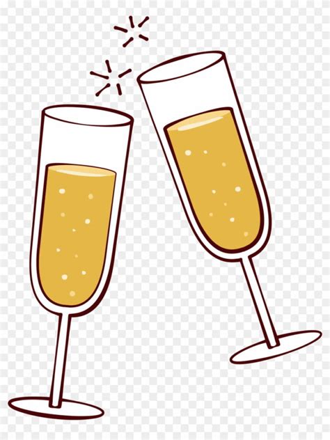 Champagne Glasses Toasting Clipart