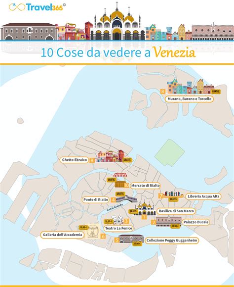 Mappa Delle 10 Cose Da Vedere Assolutamente A Venezia Venezia Idee