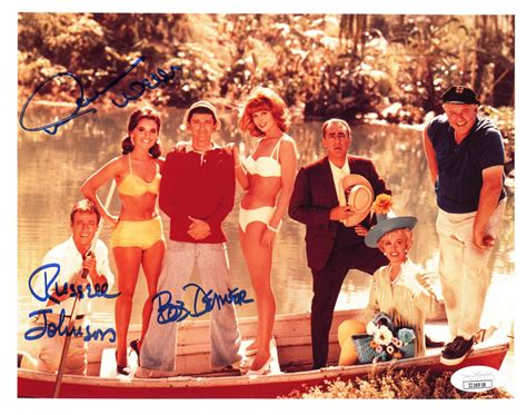 Bob Denver Dawn Wells And Russell Johnson Signed Gilligans Island