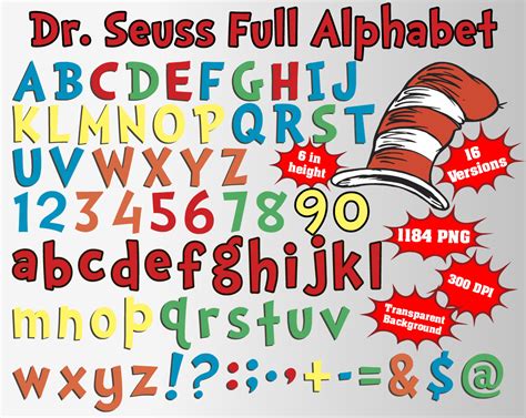 Dr Seuss Printable Alphabet Letters