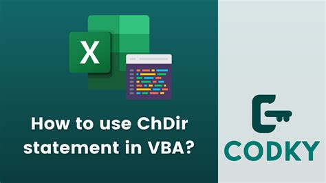 How To Use Chdir Statement In Vba Codky