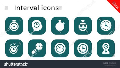 Interval Icon Set 10 Filled Interval Stock Vector Royalty Free
