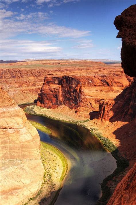 Colorado River Horseshoe Bend Trail Page Arizona Stock Photo Image