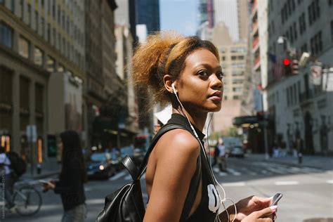 Woman Walking In New York City By Stocksy Contributor Lauren Lee Stocksy