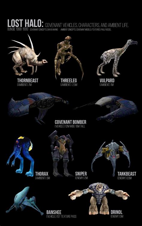 Various Concept Creatures Halo Cosplay Halo Game Halo Combat Evolved