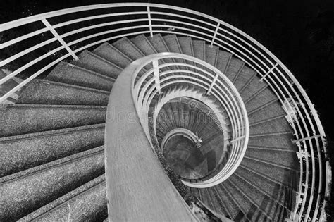 Spiral Staircase In Black And White Stock Photo Image Of Contemporary