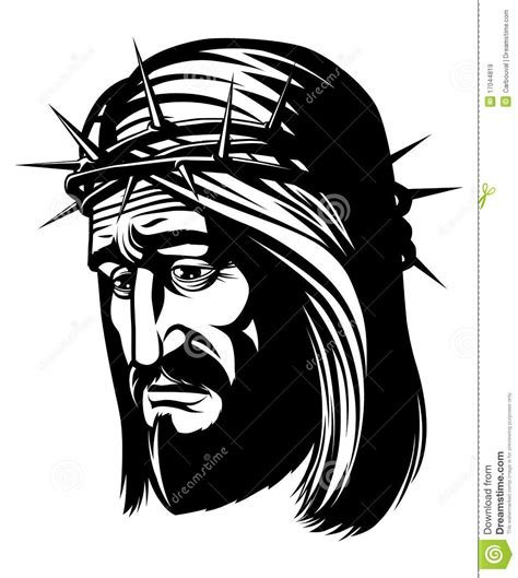 Jesus With Crown Of Thorns Stock Illustration Illustration Of Isolated