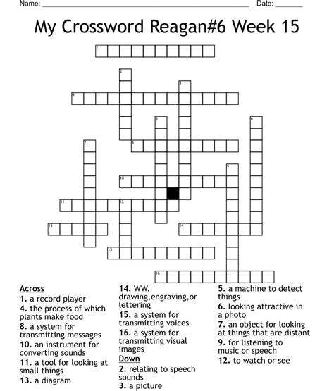 My Crossword Reagan6 Week 15 Wordmint