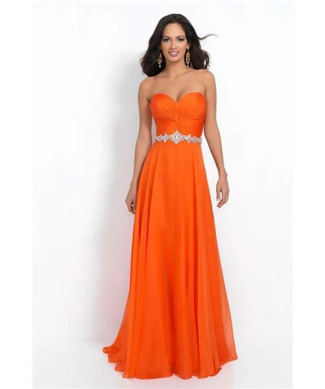 Orange Bridesmaid Dresses Sweetheart Skeeveless Backless Pleats Chiffon Aline Orange