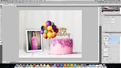 Designing A Birthday Card In Photoshop Youtube