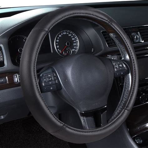 Proelite Bonded Leather 145in To 15in Steering Wheel Cover