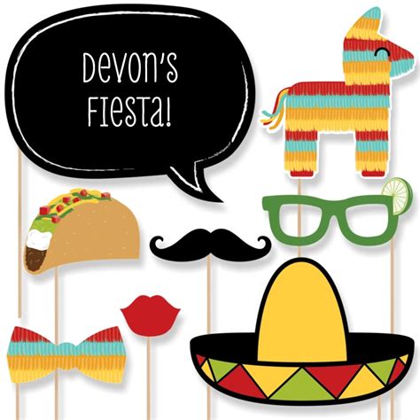 20 Pc Mexican Fiesta Photo Booth Props Mexican Theme With