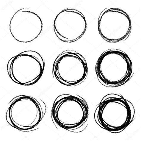 Set Of Hand Drawn Scribble Circles — Stock Vector © Artishokcs1 55234769