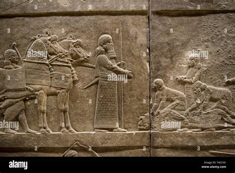 Assyrian Relief Sculpture Panel Of Ashurnasirpal Lion Hunting From Nineveh North Palace Iraq