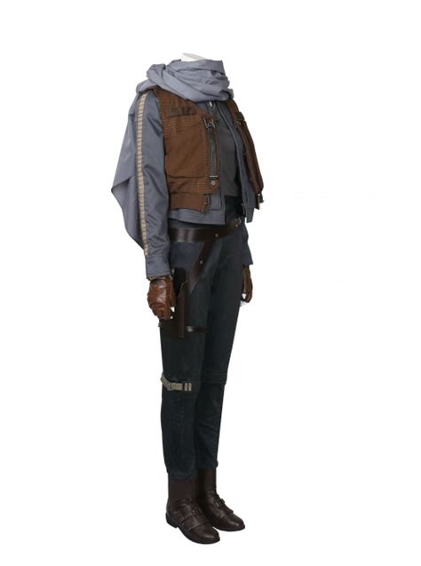 Rogue One A Star Wars Story Jyn Erso Halloween Cosplay Costume Brown