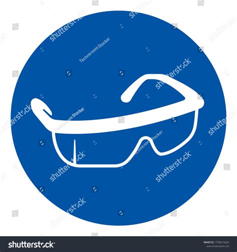 Eye Protection Symbol Signvector Illustration Isolated Stock Vector