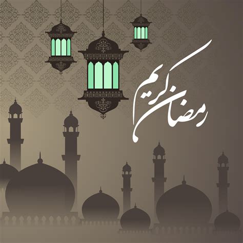 Ramadan Kareem Greeting Background Islamic With Arabic Pattern 350640