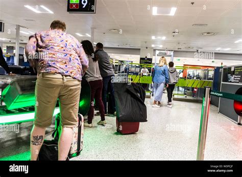 Dublin Airport Terminal One Security Screening Area Ireland Stock