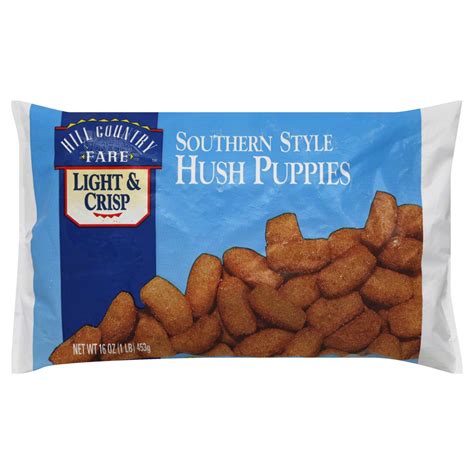 Like fish, frozen shrimp should either be left in the refrigerator overnight or thawed in a bowl of cold water. Hill Country Fare Light and Crisp Hush Puppies - Shop Hill Country Fare Light and Crisp Hush ...