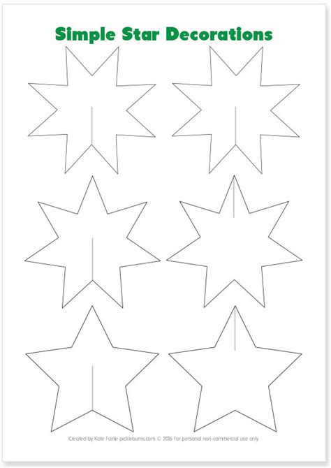 Easy To Make Christmas Star Decorations Picklebums