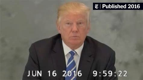 In Deposition Donald Trump Says Illegal Immigration Led To Nomination The New York Times