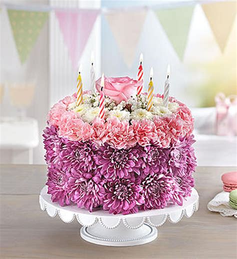 Birthday Wishes Flower Cake™ Pastel Portland Oregon Florist Nancys