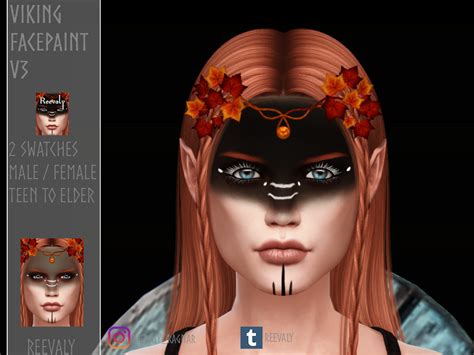 Viking Facepaint V3 By Reevaly From Tsr • Sims 4 Downloads