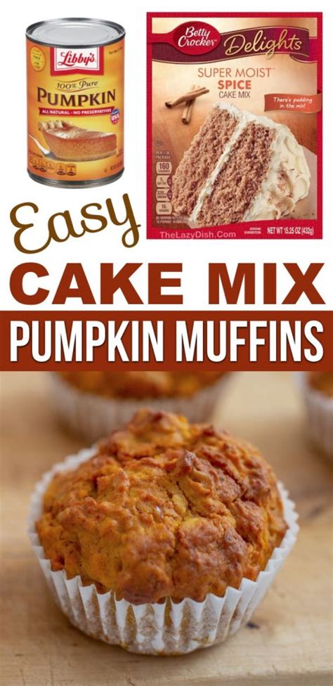 2 Ingredient Pumpkin Spice Muffins The Lazy Dish