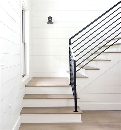 All The Details On Our Industrial Metal Stair Railing Plank And Pillow