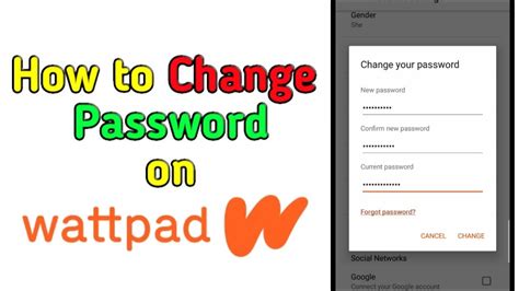 How To Change Wattpad Password Youtube