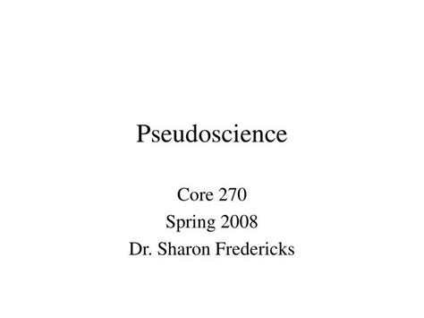 Ppt Pseudoscience Powerpoint Presentation Free Download Id63349