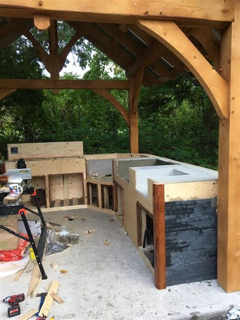 My 2020 Timber Frame Outdoor Kitchen Project Rwoodworking