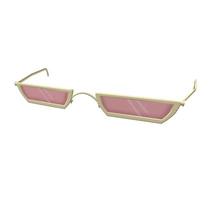 Aesthetic Gold Pink Sunglasses Roblox