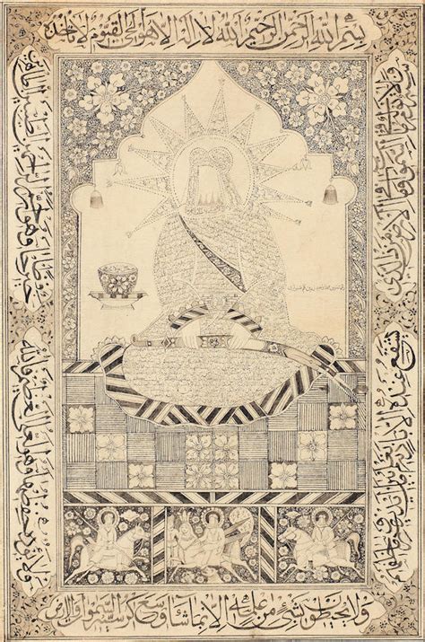 bonhams a calligraphic composition depicting the imam ali shama il signed by muhammad