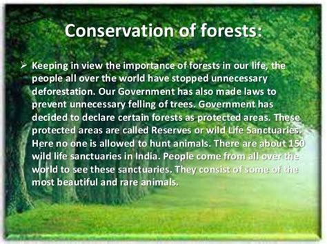 Conservation Of Natural Resourcesppt Forest Conservation