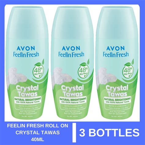 Avon Feelin Fresh Crystal Tawas Anti Perspirant Roll On Deodorant For