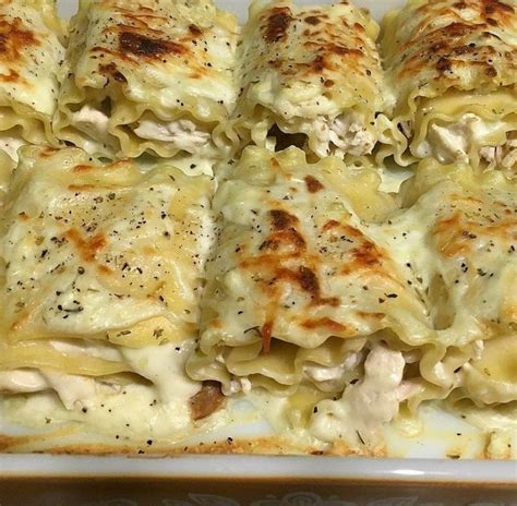 Chicken Alfredo Lasagna Roll Ups Skinny Daily Recipes
