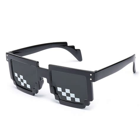 Kujuny Mosaic Pixel Sunglasses 8 Bit Mlg Pixelated Sun Glasses Deal With It Men Women Party Thug