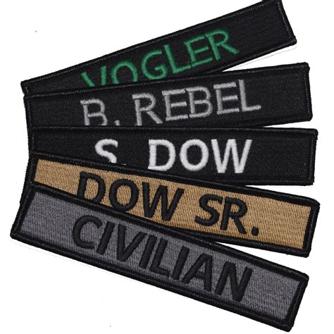 Custom Military Style Name Tape Tactical Patch 5 Inch Hook Fastene