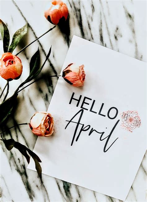 Simple Hello April Free Art To Print This Is Our Bliss