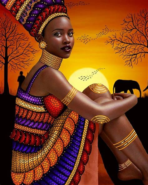 Beautiful African Woman Painting
