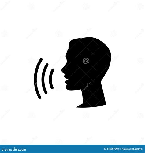 Voice Control Icon Speak Or Talk Recognition Linear Icon Speaking And