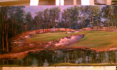 Joshua C F Smith Golf Landscape Paintings Pinehurst Oil