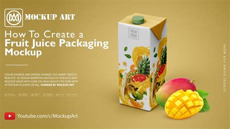 How To Make A Juice Packaging Mockup Photoshop Mockup Tutorial Youtube
