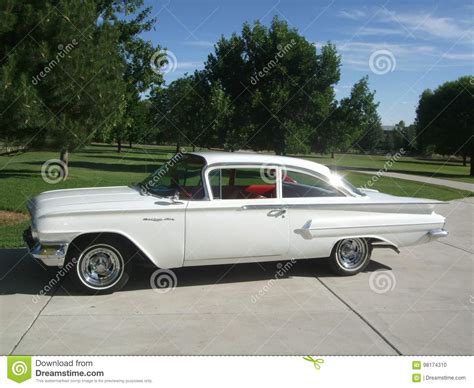 Us Vintage Car 1960 White Chevy Editorial Image Image Of White