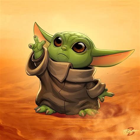 Baby Yoda By Patrickbrown On Deviantart Star Wars Cartoon Yoda Art
