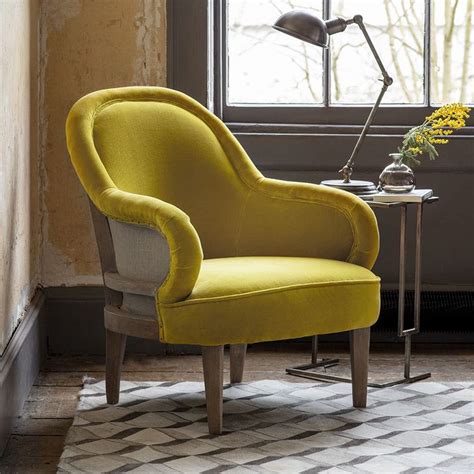 Grayson Armchair In Mustard Yellow Velvet Atkin And Thyme Luxury