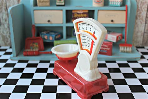 Vintage 1950s Okwa Toy Grocery Store Geobra Toy Scale Miniaturas