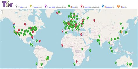 Mapa Mundial De Nodos De Tor Hackplayers