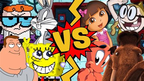 M U G E N Battles Spongebob Bugs Bunny Dexter Joe Swanson Vs Manny